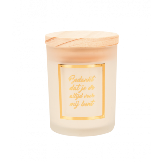 Scented candle bedankt
