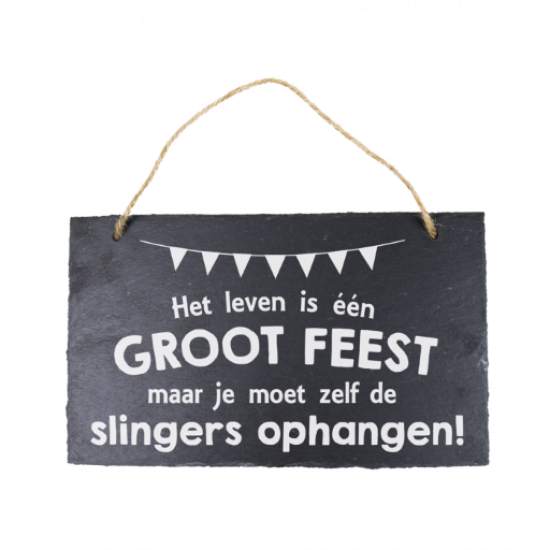 Leisteen het leven is één groot feest Leisteen het leven is één groot feest