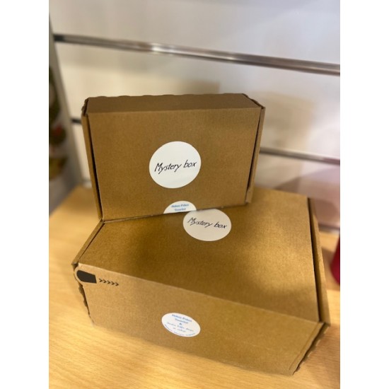 Mystery box druk hier voor verschillende prijzen